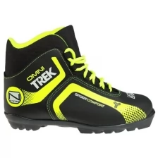 Trek Ботинки лыжные TREK Omni 1 NNN ИК, цвет чёрный, лого лайм неон, размер 41